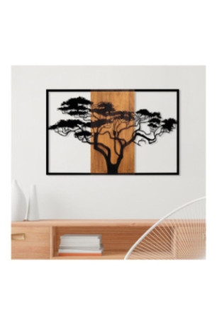 Accessoire mural décoratif en bois - Noyer Noir