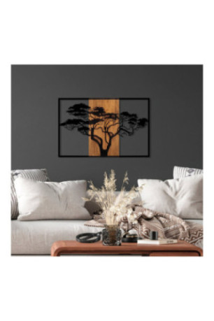 Accessoire mural décoratif en bois - Noyer Noir