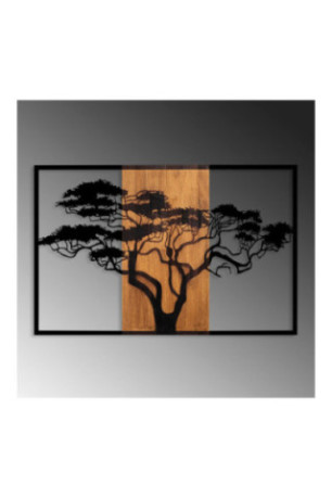 Accessoire mural décoratif en bois - Noyer Noir