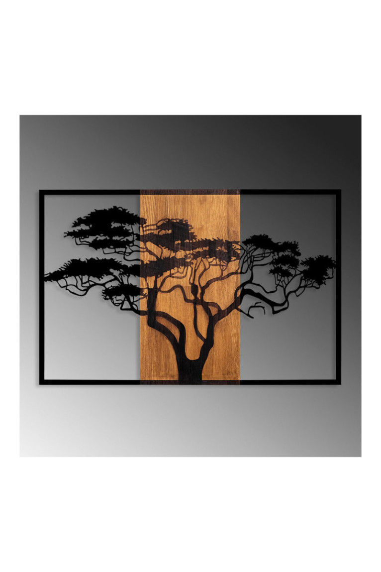Accessoire mural décoratif en bois - Noyer Noir