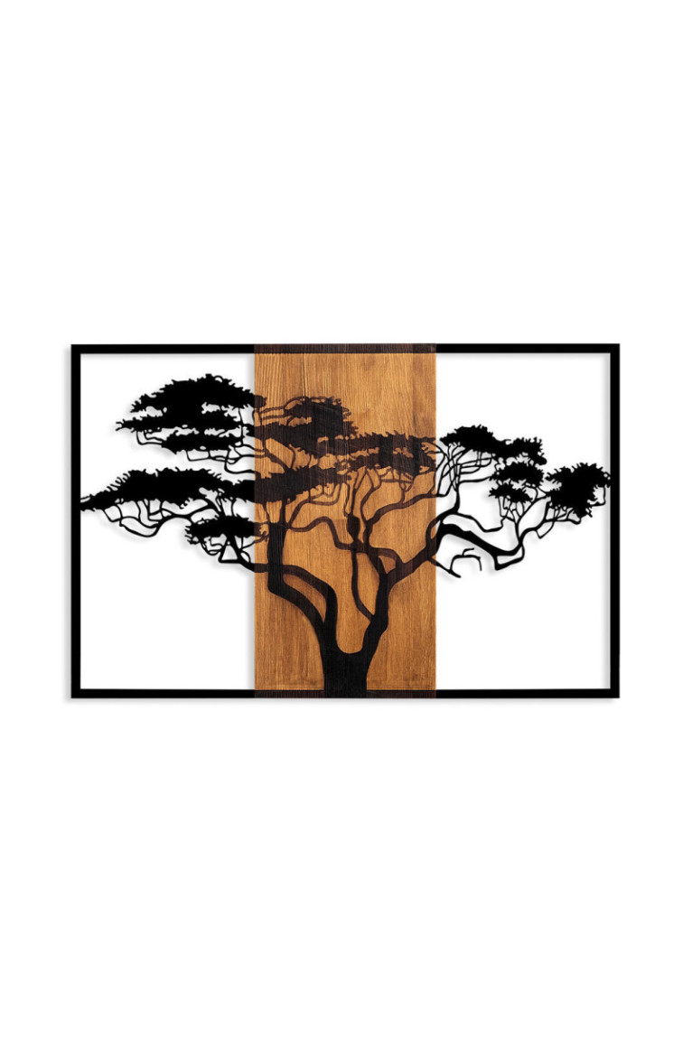 Accessoire mural décoratif en bois - Noyer Noir