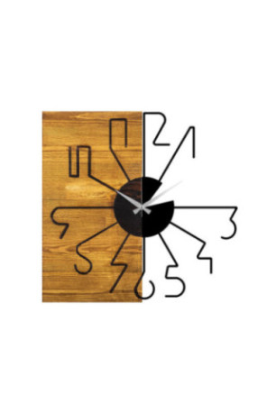 Horloge murale décorative en bois - Noyer Noir