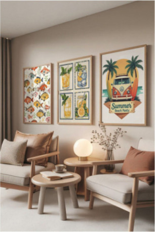Ensemble de peinture décorative (3 pièces) - Multicolore