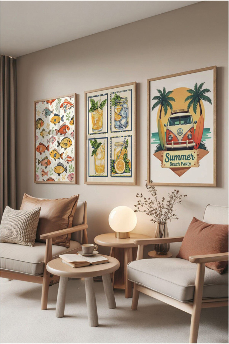 Ensemble de peinture décorative (3 pièces) - Multicolore