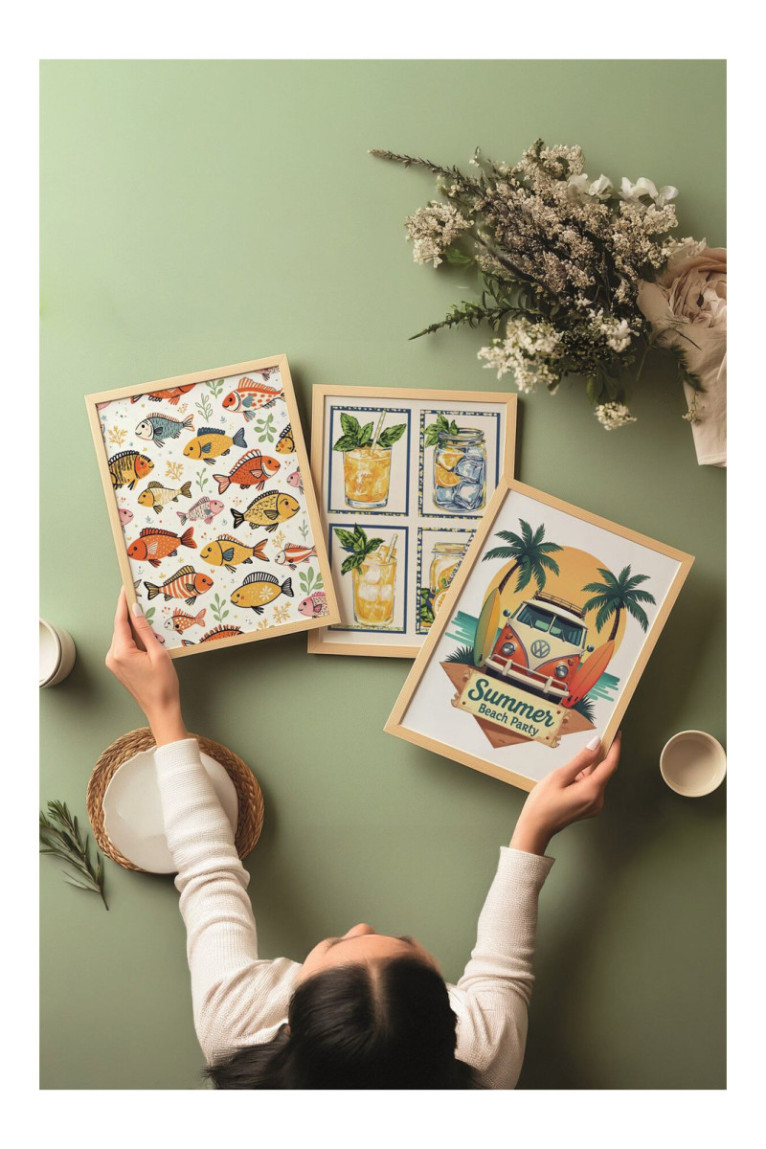 Ensemble de peinture décorative (3 pièces) - Multicolore