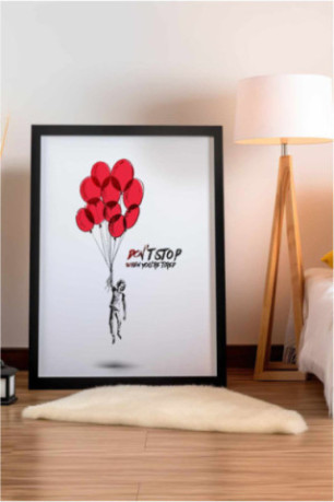 Tableau encadré décoratif - Multicolore