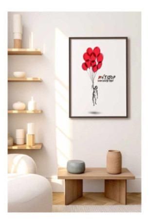 Tableau encadré décoratif - Multicolore