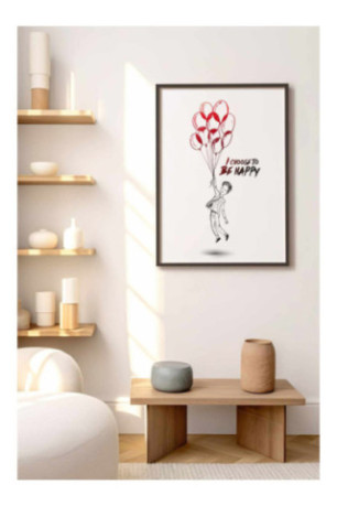 Tableau encadré décoratif - Multicolore