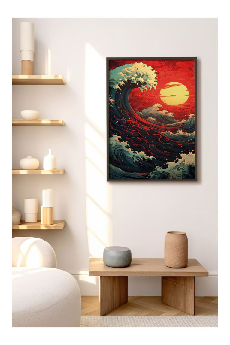 Tableau encadré décoratif - Multicolore