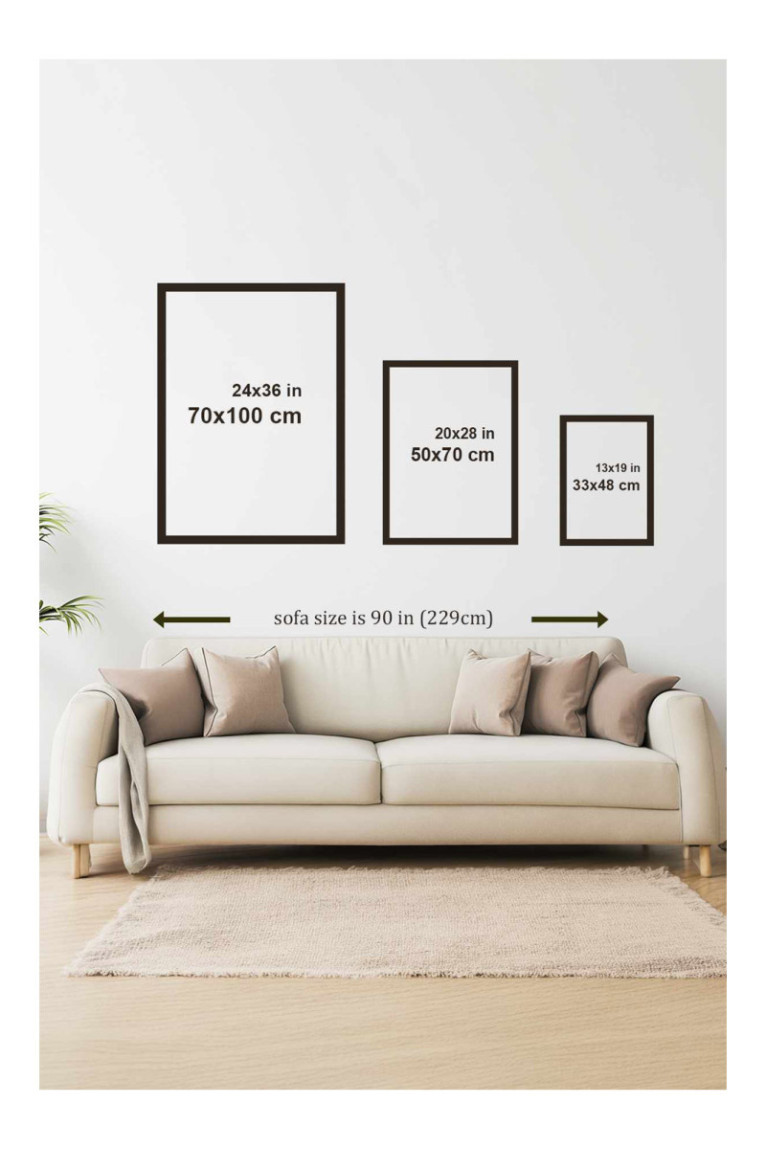 Tableau encadré décoratif - Multicolore