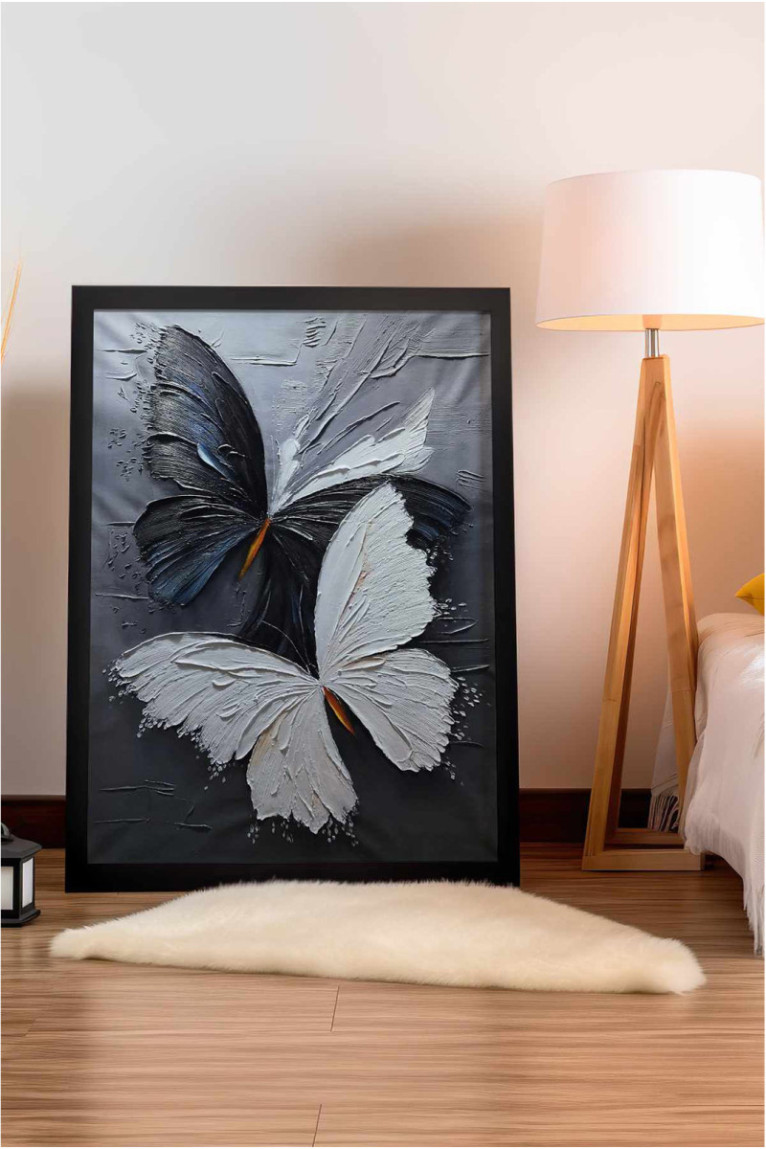 Tableau encadré décoratif - Multicolore