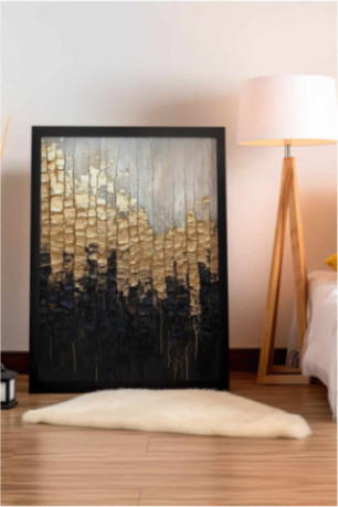 Tableau encadré décoratif - Multicolore