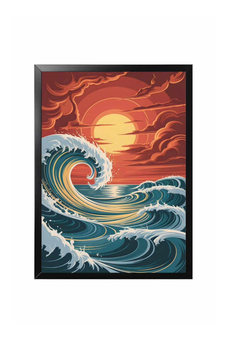 Tableau encadré décoratif - Multicolore