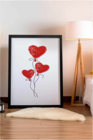 Tableau encadré décoratif - Multicolore