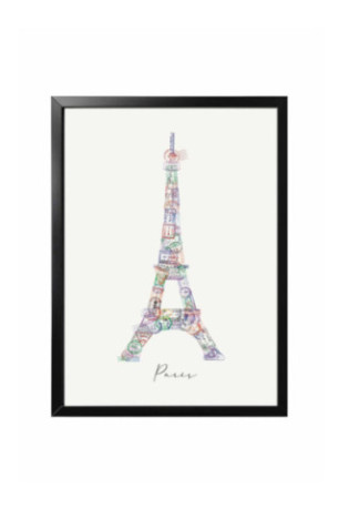 Tableau encadré décoratif - Multicolore