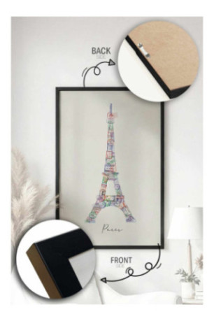 Tableau encadré décoratif - Multicolore