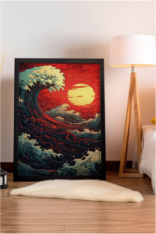 Tableau encadré décoratif - Multicolore