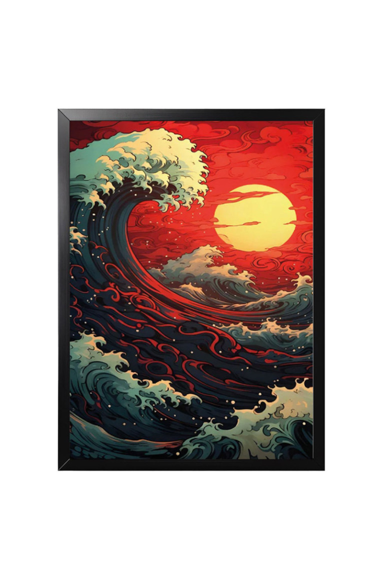 Tableau encadré décoratif - Multicolore