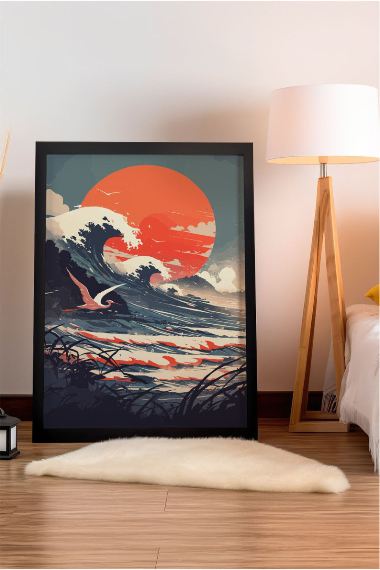 Tableau encadré décoratif - Multicolore