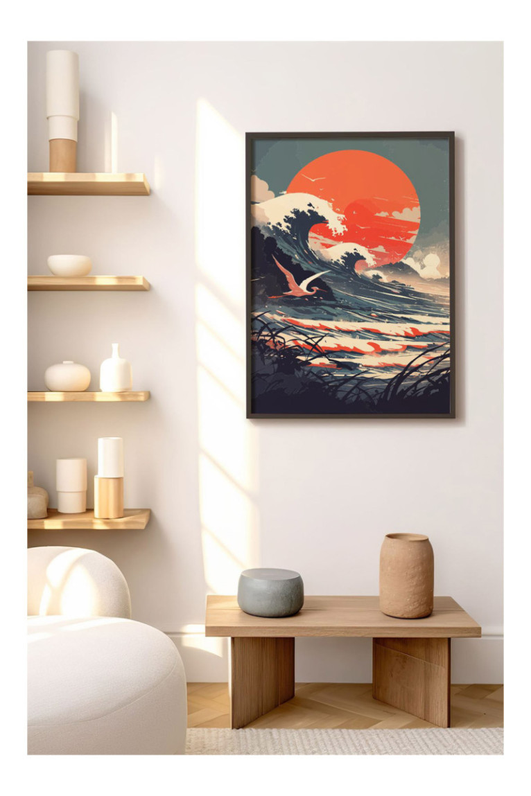 Tableau encadré décoratif - Multicolore