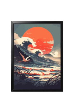 Tableau encadré décoratif - Multicolore