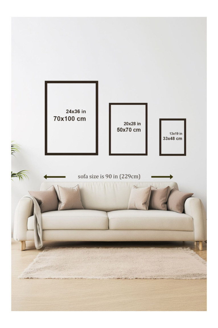 Tableau encadré décoratif - Multicolore