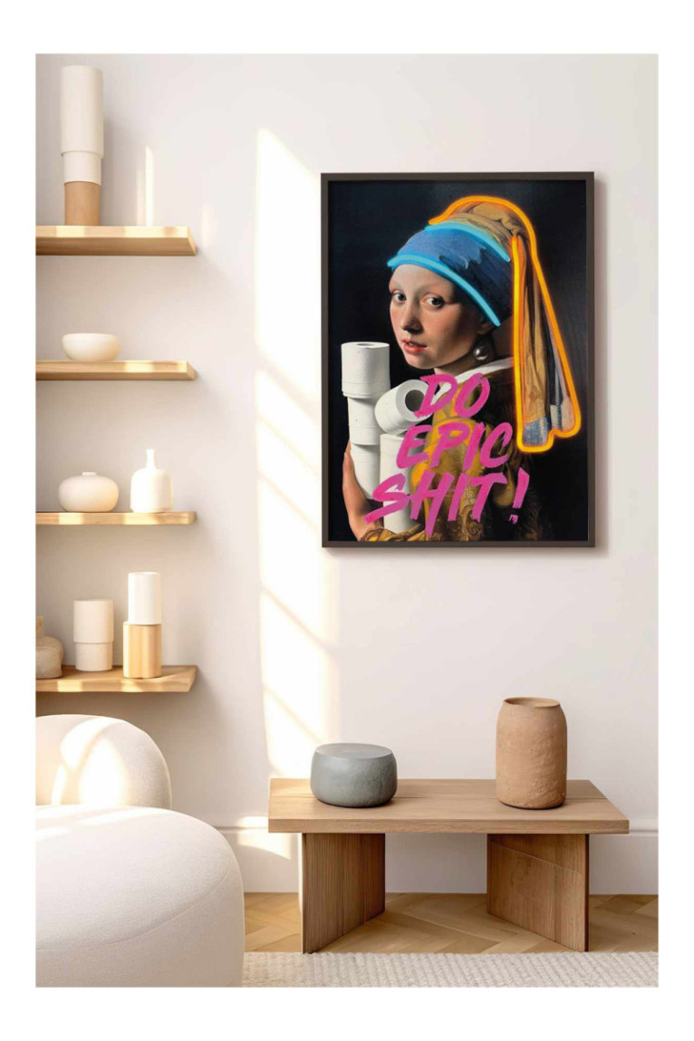 Tableau encadré décoratif - Multicolore