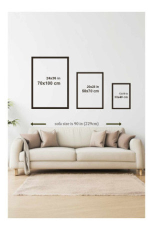 Tableau encadré décoratif - Multicolore