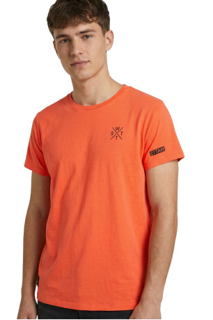 T-shirt manches courtes logo Orange Fluo Watts