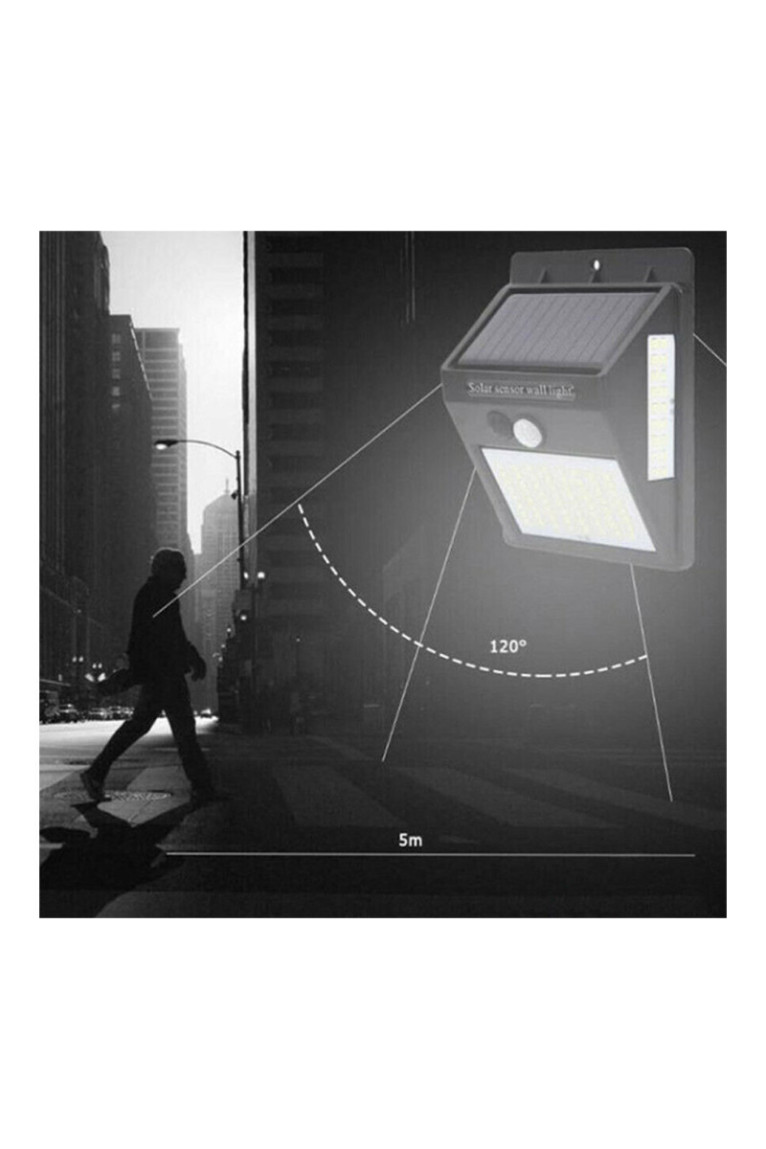 Lampe LED Solaire Avec Capteur De Mouvement 120°