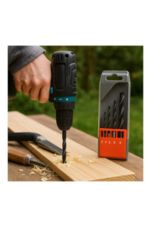 Lot de 5 Mèches à Bois Ø 3-8 mm