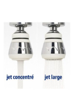 Embout Robinet 360° - Chrome Blanc