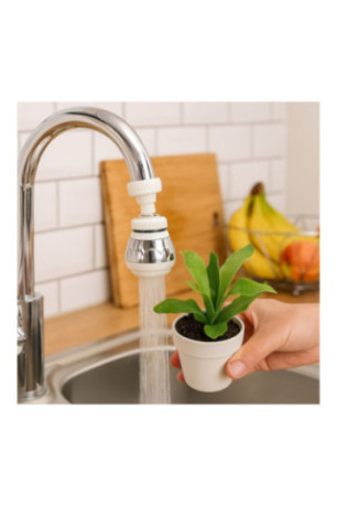 Embout Robinet 360° - Chrome Blanc
