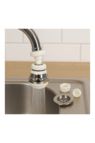Embout Robinet 360° - Chrome Blanc