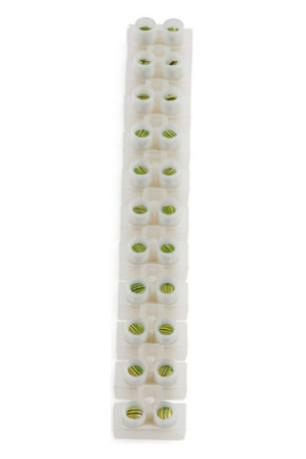 Barrette de 12 Dominos Électriques 6 mm - Raccordement Fils 380V 6A