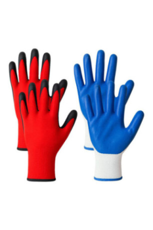 Gants de Manutention en Nitrile Taille Unique - Couleur Aléatoire