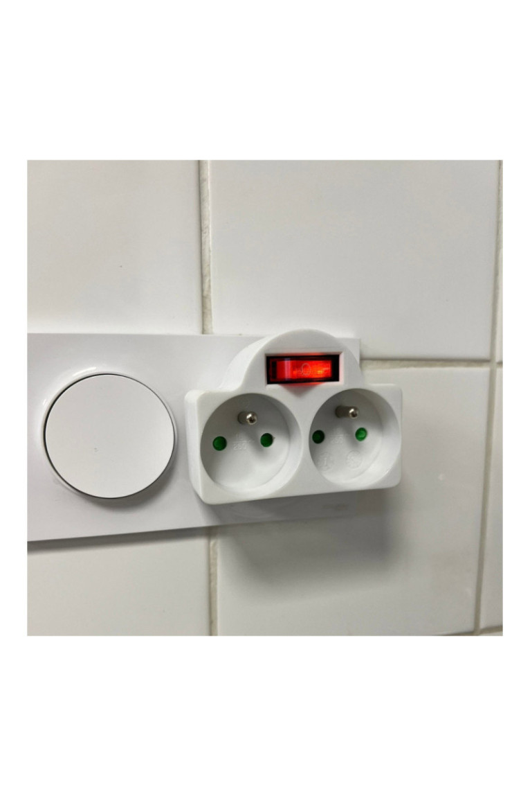 Biplite 2 Prises avec Interrupteur Intégré - 2x16A - 230V