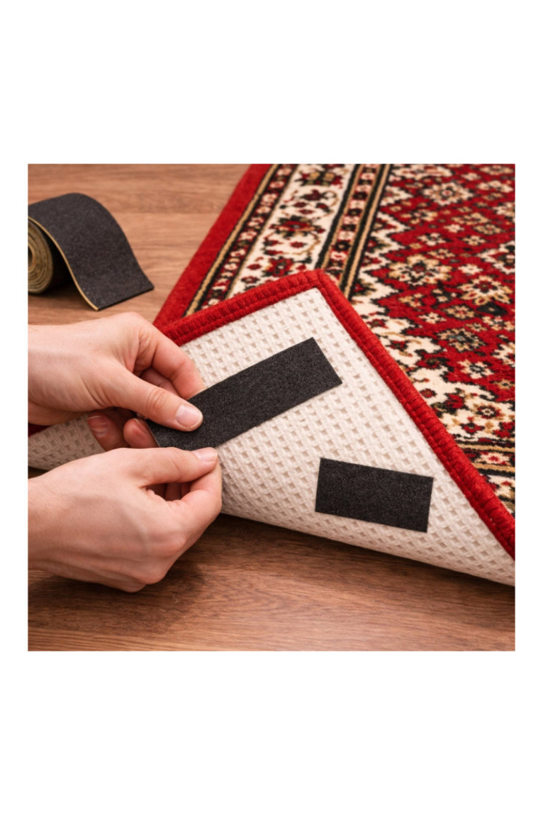 Ruban Adhésif GEKO Antidérapant - 25mm x 5M pour Tapis et Moquettes