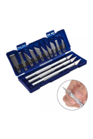 Set de Cutter de Précision avec 10 Lames Interchangeables & boîte de rangement