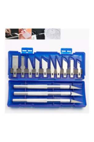 Set de Cutter de Précision avec 10 Lames Interchangeables & boîte de rangement
