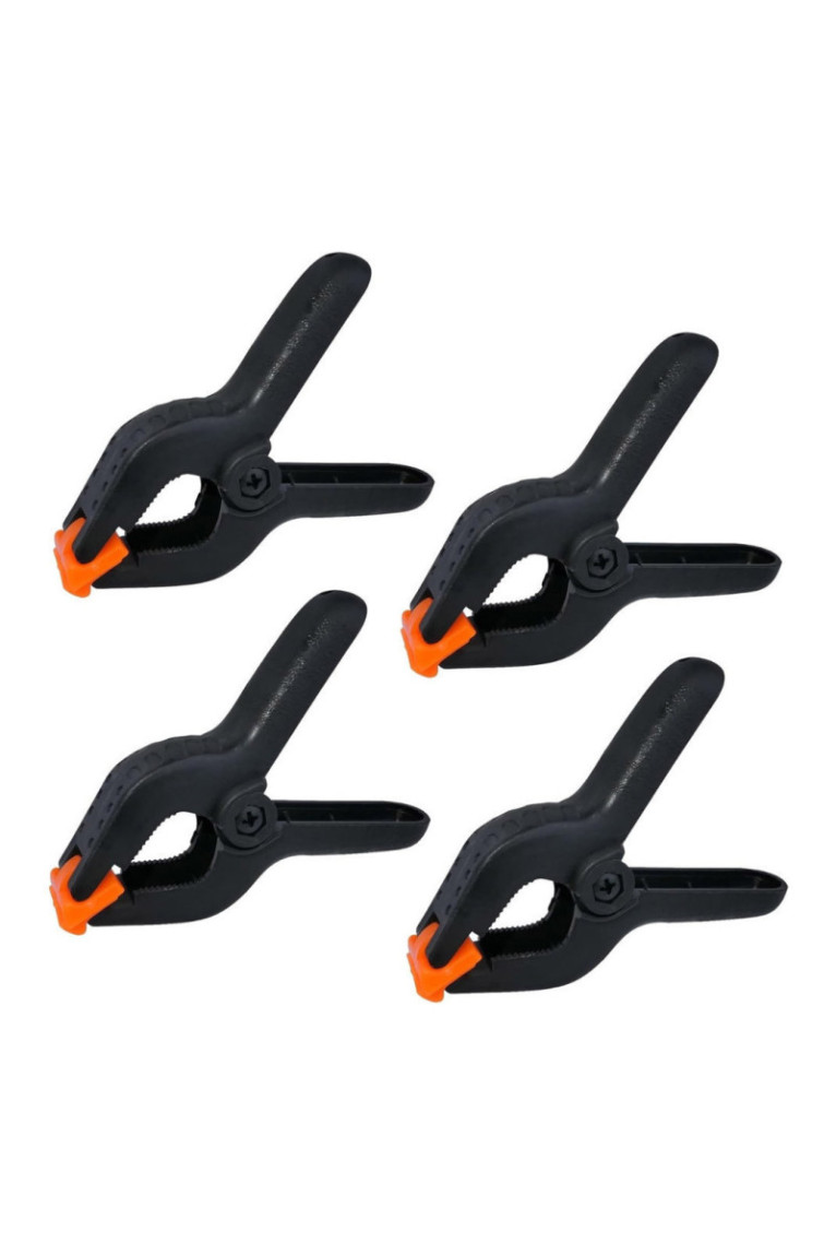 Pack de 4 Pinces à Ressort en Nylon Serre-Joint - Ouverture 75mm