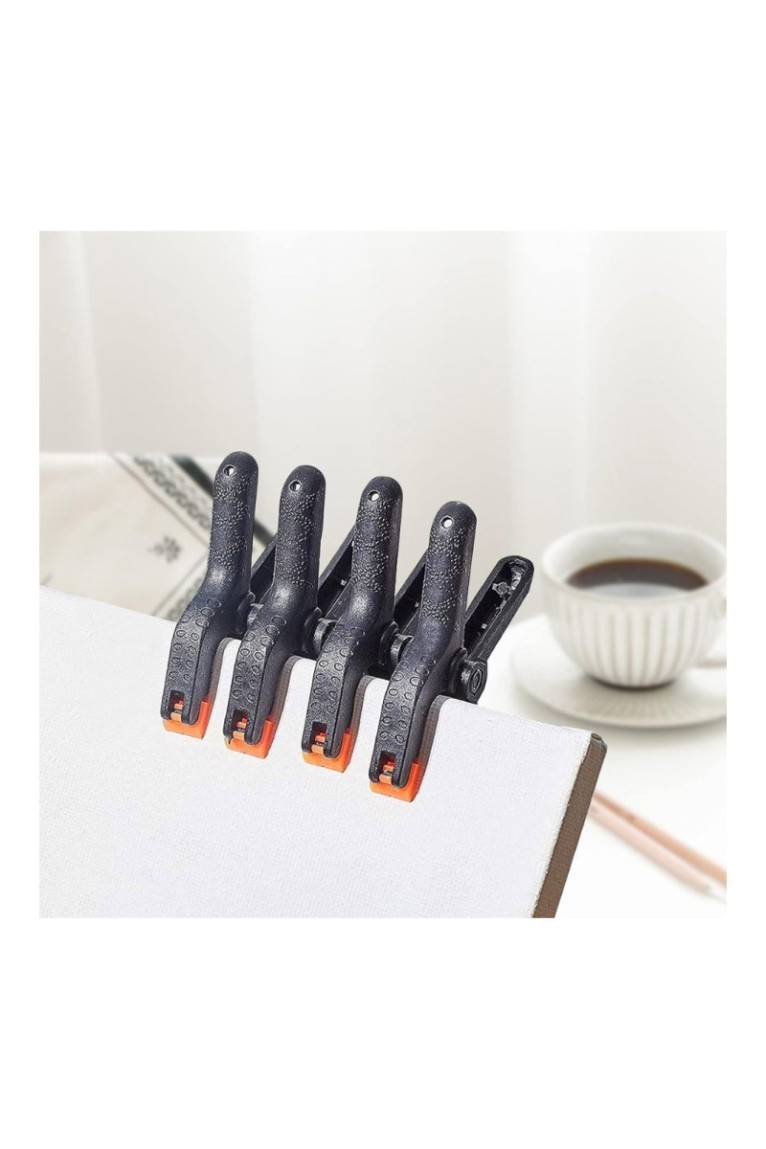 Pack de 4 Pinces à Ressort en Nylon Serre-Joint - Ouverture 75mm