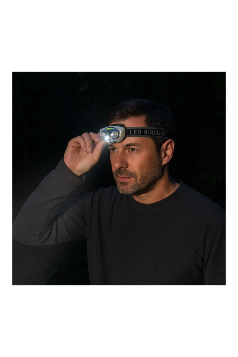 Lampe Frontale LED 6 Leds - 3 Modes. 41 Lumens. Éclairage jusqu’à 30m