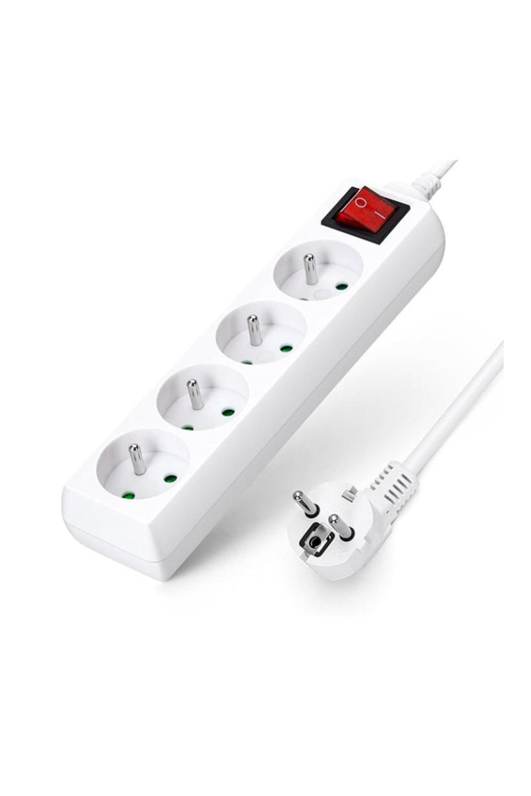 Bloc Multiprise 4 Prises avec Interrupteur - 230V 16A