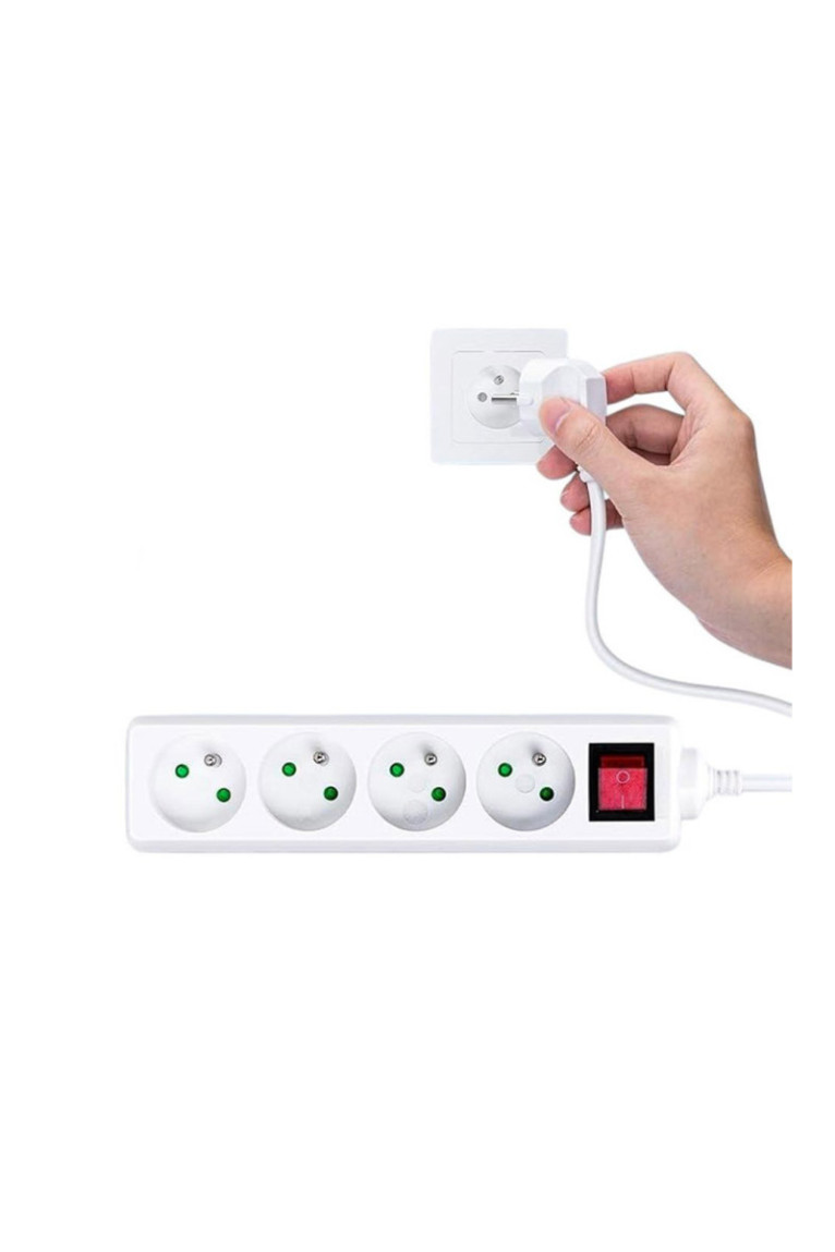 Bloc Multiprise 4 Prises avec Interrupteur - 230V 16A