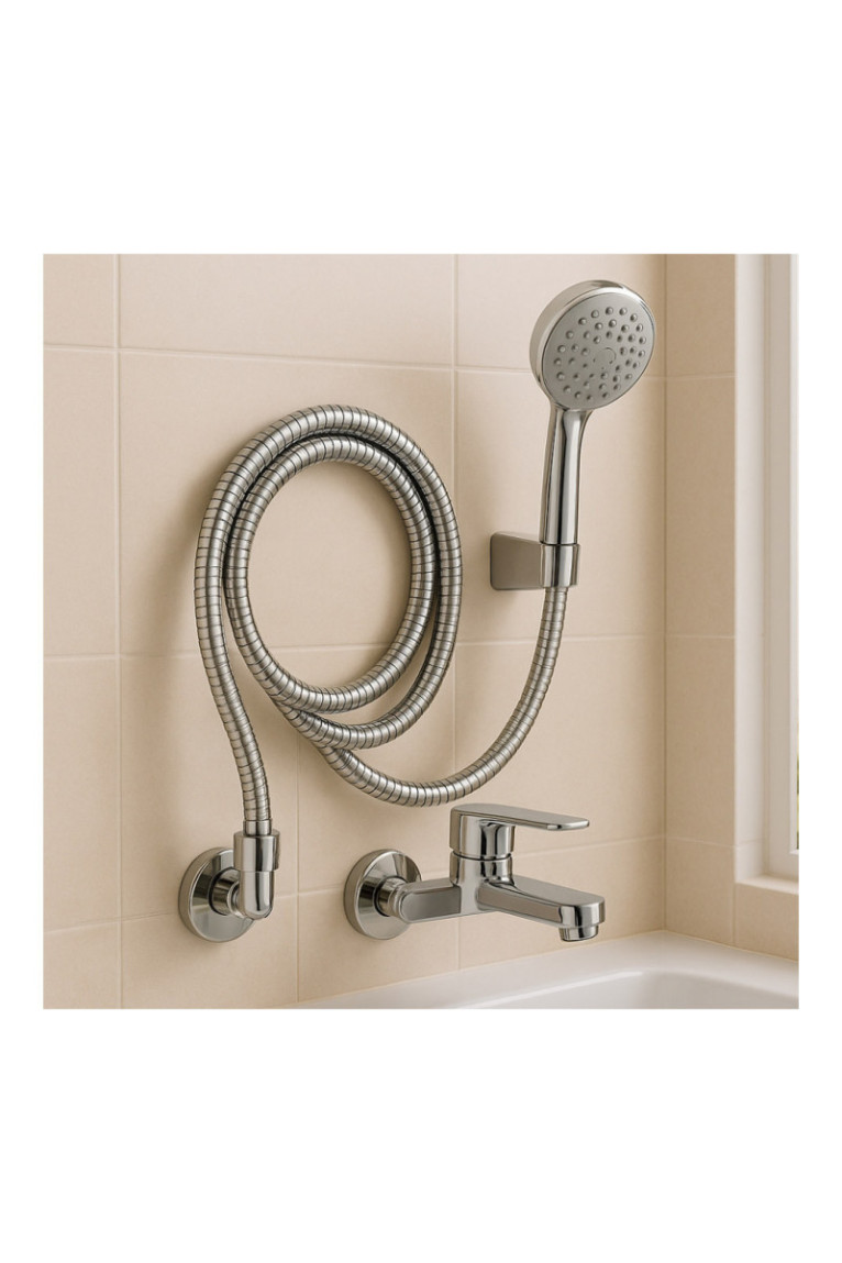 Flexible de Douche 150 cm Chromé - 2 Joints Inclus