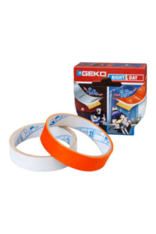 Lot de 2 Rubans Adhésifs Fluorescents & Réfléchissants GEKO