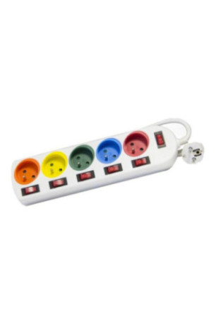 Bloc multiprise 5 prises avec interrupteurs individuels - 3680W Max