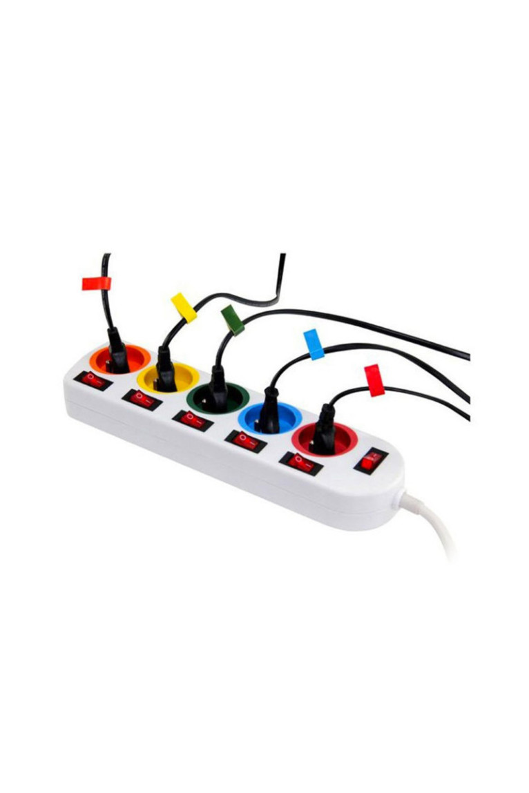 Bloc multiprise 5 prises avec interrupteurs individuels - 3680W Max