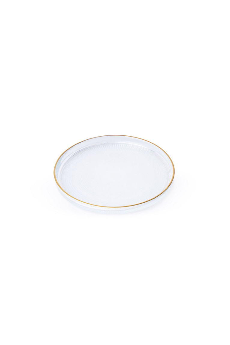 Ensemble d'assiettes à dessert (6 pièces) - Or transparent